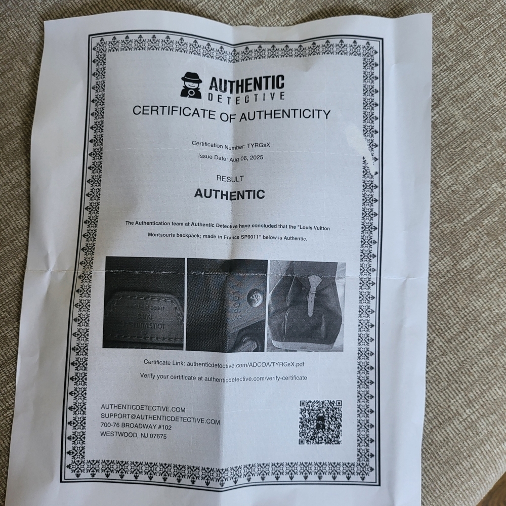 Louis Vuitton Montsouris Gm Backpack Authentic...w/ COA - Picture 15 of 16